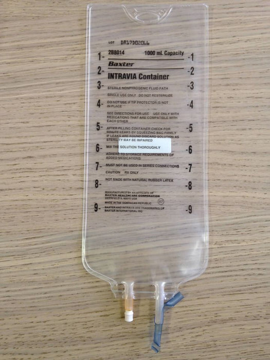 Empty Intravia Plastic Containr 1000ml 48/CS