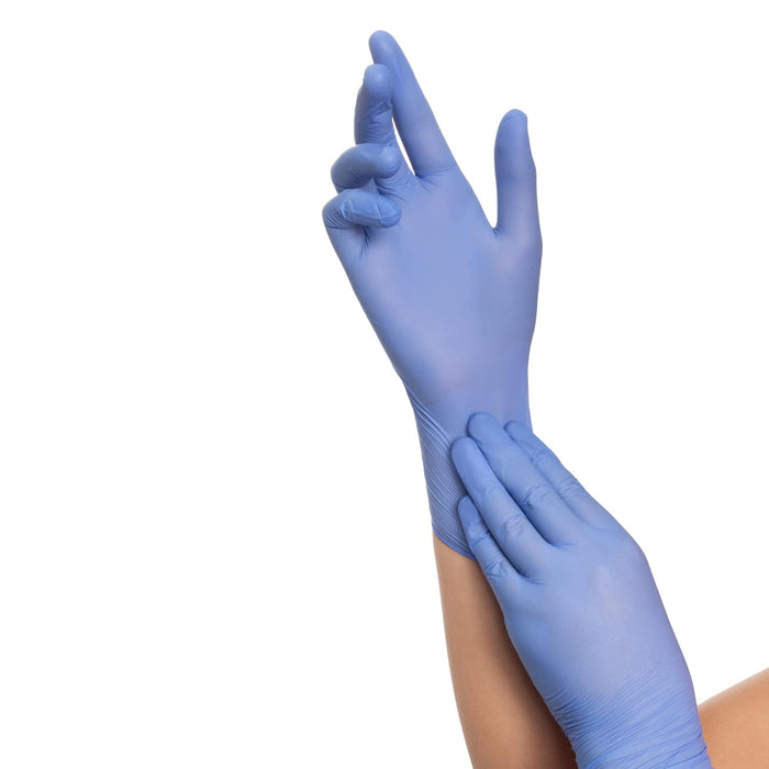 HALYARD AQUASOFT Nitrile Exam Gloves, Non-Sterile, Powder-Free, 3.1 mil, 9.5", Blue, Medium, 43934 (Case of 3000)