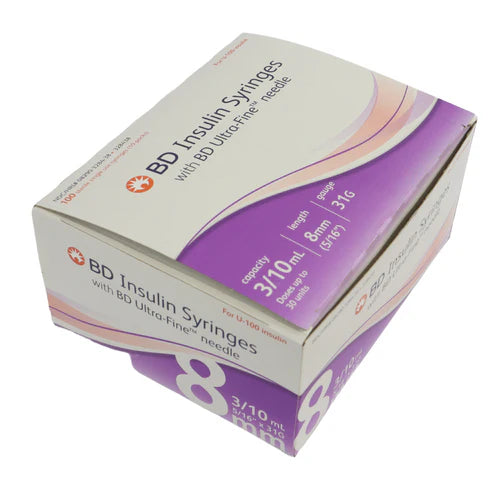 BD Ultra-Fine Insulin Syringes with 8mm Needle (100 Count) ( 328438)
