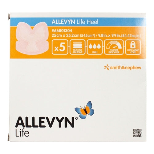 Smith & Nephew Foam Dressing Allevyn Life 9.8 X 9.9" Heel Sterile (#66801304, Sold Per Box)