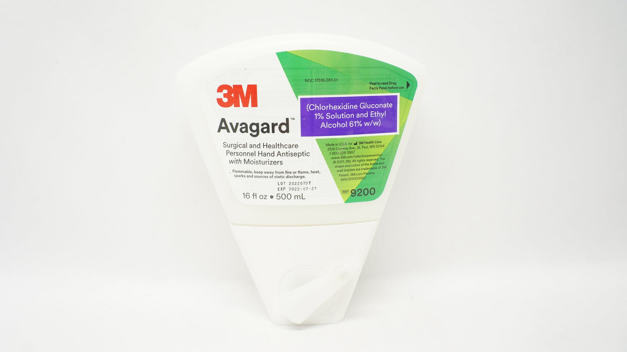 3M™ Avagard Hand Antiseptic 500 mL Wedge Bottle Ea,