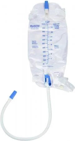 Teleflex Medical Easy Tap Urinary Leg Bag, Vinyl, 950 ML, Anti-Reflux Valve, 18 Inch PVC Extension Tube, Sterile 453932