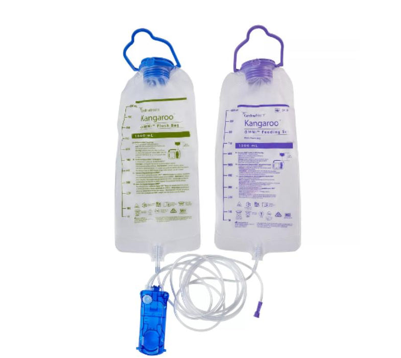 Kangaroo OMNI Feeding Set With Flush Bag, 1000 mL, Non-Sterile