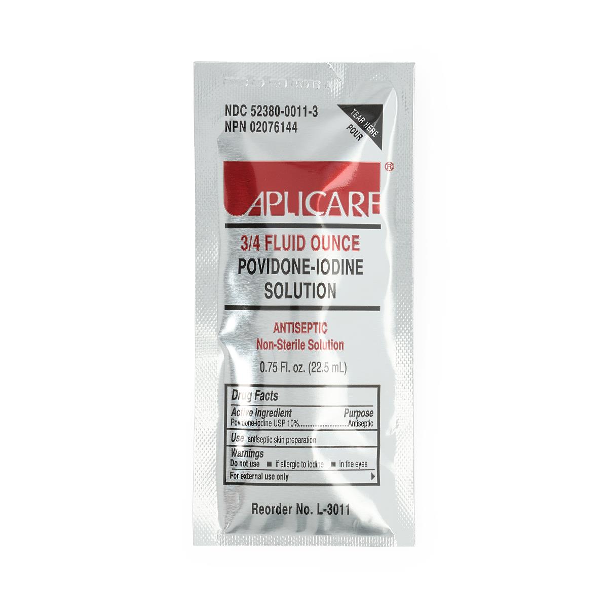 Medline Povidone-Iodine Liquid Antiseptic Solution Pouch (case of 100 ...